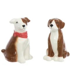 The Lakeside Collection Table Toppers Dog Themed Tabletop Collection Kitchen Dining Tail Wagging - Salt And Pepper Shaker Set