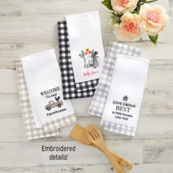 The Lakeside Collection Set Of 2 Farmhouse Plaid Kitchen Towels - Welcome To Our Farm House 12 The Lakeside Collection Set Of 2 Farmhouse Plaid Kitchen Towels - Welcome To Our Farm House -The Collective Goods GUEST 658ab623 02ca 49a5 aae9 e0376d27ae10