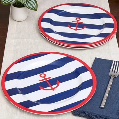 The Lakeside Collection Lake Melamine Dinnerware - Set Of 4 Dinner Plates 3 The Lakeside Collection Lake Melamine Dinnerware - Set Of 4 Dinner Plates
