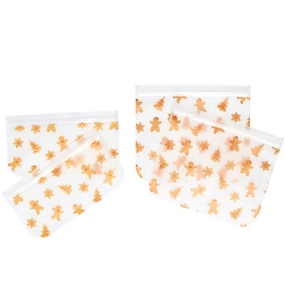 The Lakeside Collection 4-Pc. Gingerbread Resuable Food Bags 4 Pieces 3 The Lakeside Collection 4-Pc. Gingerbread Resuable Food Bags 4 Pieces