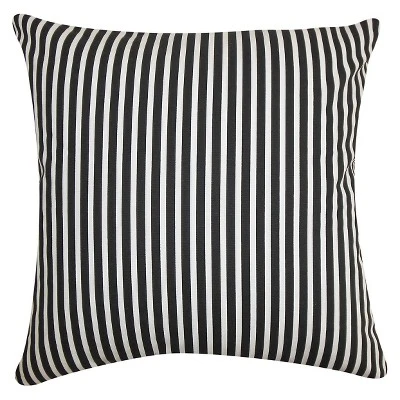 Black Ticking Stripe Throw Pillow (18"x18") - The Pillow Collection 6 Black Ticking Stripe Throw Pillow (18"x18") - The Pillow Collection - Image 4