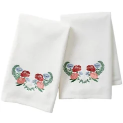Spring Poppy Set Of 2 Hand Towels