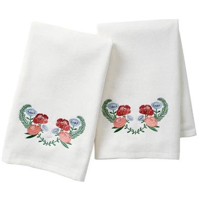 Spring Poppy Set Of 2 Hand Towels 3 Spring Poppy Set Of 2 Hand Towels