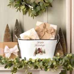 The Lakeside Collection Holiday Metal Storage Bin - Barn 11 The Lakeside Collection Holiday Metal Storage Bin - Barn -The Collective Goods GUEST 7b637126 8d96 4ded 9217 81b3f1bf5906