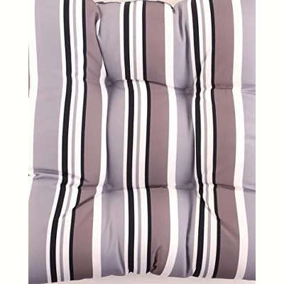 The Lakeside Collection Striped Outdoor Cushion Collection - Gray Stripe Wicker Settee 3 The Lakeside Collection Striped Outdoor Cushion Collection - Gray Stripe Wicker Settee