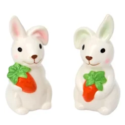 The Lakeside Collection Whimsical Spring Teal Bunny Easter Tabletop Collection - Salt And Pepper Shaker Set