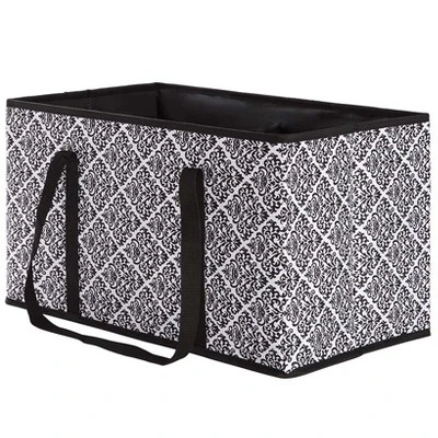 The Lakeside Collection Closet Shoe Storage Organizer Bag In Fashion Prints - Black Damask 3 The Lakeside Collection Closet Shoe Storage Organizer Bag In Fashion Prints - Black Damask