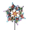 The Lakeside Collection Windspinner Stakes Garden Metallic Butterfly Ladybug And Hummingbird - Butterfly