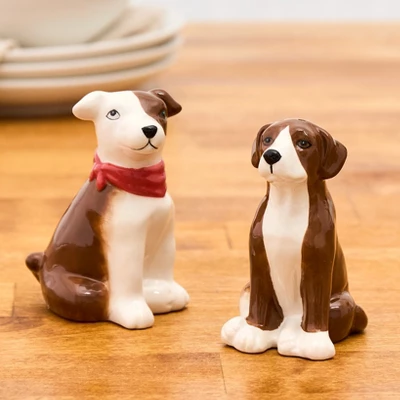 The Lakeside Collection Table Toppers Dog Themed Tabletop Collection Kitchen Dining Tail Wagging - Salt And Pepper Shaker Set 4 The Lakeside Collection Table Toppers Dog Themed Tabletop Collection Kitchen Dining Tail Wagging - Salt And Pepper Shaker Set - Image 2