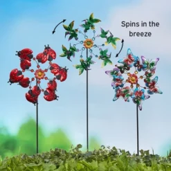 The Lakeside Collection Windspinner Stakes Garden Metallic Butterfly Ladybug And Hummingbird - Butterfly -The Collective Goods GUEST 8a1e28ed 99f8 4e69 a5ad 325432ec2459