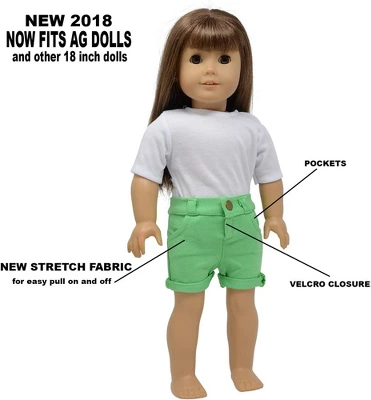 The New York Doll Collection Short Doll Pants Set 3 The New York Doll Collection Short Doll Pants Set