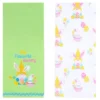 The Lakeside Collection Embroidered Kitchen Towels Gnome & Bunnies Set Of 2