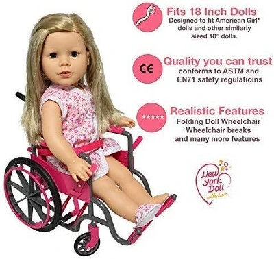 The New York Doll Collection Doll Wheelchair 3 The New York Doll Collection Doll Wheelchair