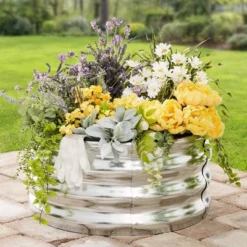 The Lakeside Collection Round Galvanized Raised Garden Bed Kit -The Collective Goods GUEST 98536d1c b709 426f be61 50d3da808102