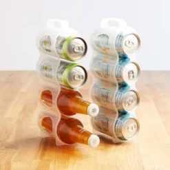The Lakeside Collection Beverage Can Space Savers - Can Rack For Refrigerator - Set Of 2