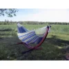The Hamptons Collection 102” Blue And Green Striped Brazilian Style Hammock With Stand -The Collective Goods GUEST 9a829025 f1b2 407a aaf8 7f86ca595535