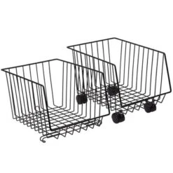 The Lakeside Collection Set Of 2 Stackable Storage With Wheels -The Collective Goods GUEST 9c06b9f8 1c44 4145 b6d4 507713445485