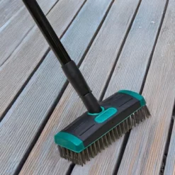The Lakeside Collection Durable 3-In-1 Patio And Deck Brush With Telescopic Handle And Weed Pick -The Collective Goods GUEST 9fbab98d 9bb4 4788 b55c 6fbde143f573