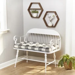 The Lakeside Collection Buffalo Check Bench Cushions -The Collective Goods GUEST a0533990 6a45 4871 8534 0516183ab525