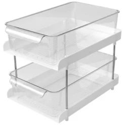 The Lakeside Collection Sliding Plastic Drawer Storage Organizer - 2-Tier -The Collective Goods GUEST a10d3913 1038 4186 b7f5 2842a98dd99d