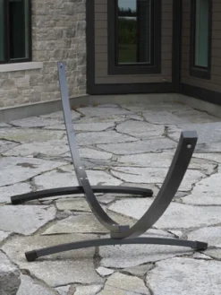The Hamptons Collection 181” Oil Rubbed Bronze Aluminum Arc Hammock Stand With Hardware