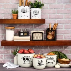 The Lakeside Collection Rustic Farmhouse Housewares Collection - Utensil Holder -The Collective Goods GUEST a6ba5bfd 24f2 4713 af7e 2e4c5ebc1be7