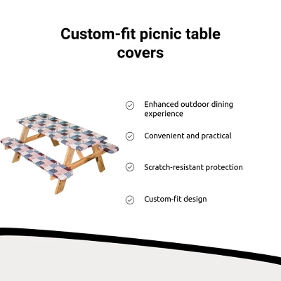 The Lakeside Collection 3-Pc. Custom-Fit Picnic Table Covers 7 The Lakeside Collection 3-Pc. Custom-Fit Picnic Table Covers - Image 5