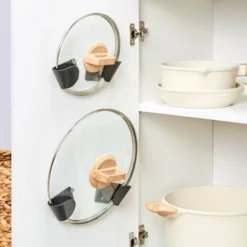 The Lakeside Collection Wall Mounted Lid Holder Pot Lid Organizer Self Adhesive 2 Pairs -The Collective Goods GUEST aa176509 5ffa 4de2 85ed c84ddd29482b