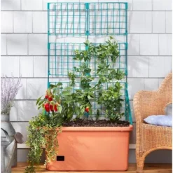 The Lakeside Collection Vegetable Planter With Wheels And Trellis - 58 Inch Self Watering -The Collective Goods GUEST ab6595a0 08fd 4cba bdf1 1363724c69f6