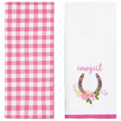 The Lakeside Collection Set Of 2 Cowgirl Themed Kitchen Towels
