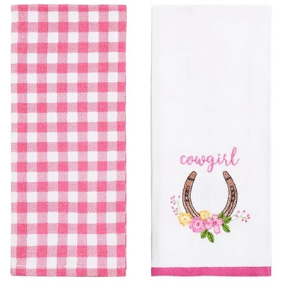 The Lakeside Collection Set Of 2 Cowgirl Themed Kitchen Towels 3 The Lakeside Collection Set Of 2 Cowgirl Themed Kitchen Towels