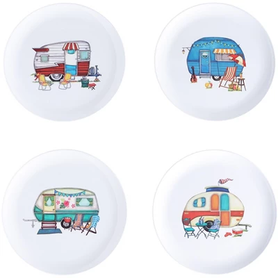 The Lakeside Collection Set Of 4 Melamine Plates - Camper 4 The Lakeside Collection Set Of 4 Melamine Plates - Camper - Image 2