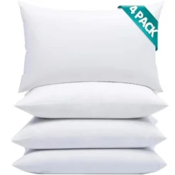 The Lakeside Collection Bed Pillows Ultra-Fresh Hypoallergenic 4 Pack Allergen-Free Standard/Queen