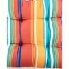 The Lakeside Collection Striped Outdoor Cushion Collection - Terra Cotta Stripe Wicker Settee