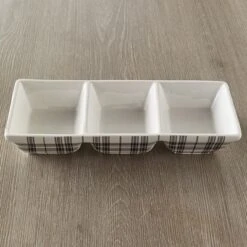 The Lakeside Collection Plaid Entertaining Collection - Condiment Tray