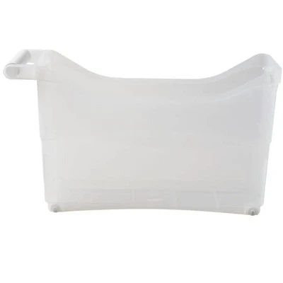 The Lakeside Collection Plastic Storage Bin With White Handle And Rolling Wheels For Kitchen, Pantry, Craft, Office Or Toy Organization 7 The Lakeside Collection Plastic Storage Bin With White Handle And Rolling Wheels For Kitchen, Pantry, Craft, Office Or Toy Organization - Image 5