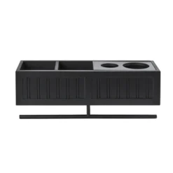 The Lakeside Collection Bathroom Shelf - Wall Shelf With Towel Bar -The Collective Goods GUEST b671144d ba0f 4d6b 997f 0a64d34ce42e