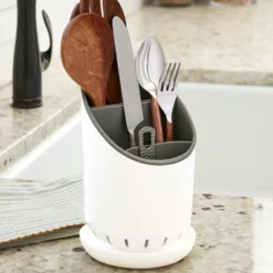 The Lakeside Collection Cutlery Holder With Drip Tray -The Collective Goods GUEST b773b01a 0d38 433b ba2b 084862ce5653