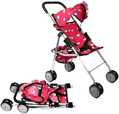 The New York Doll Collection Baby Doll Stroller - My First Toy Stroller For Kids 4 The New York Doll Collection Baby Doll Stroller - My First Toy Stroller For Kids - Image 2