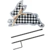The Lakeside Collection Galvanized Gingham Bunny Stakes -The Collective Goods GUEST bdf58bba f23d 4645 bd61 70d5d3a17e6c