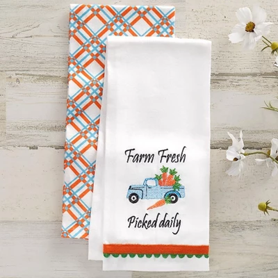 The Lakeside Collection Set Of 2 Spring Truck Embroidered Kitchen Towels - Spring Is Coming 7 The Lakeside Collection Set Of 2 Spring Truck Embroidered Kitchen Towels - Spring Is Coming - Image 5