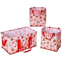 The Lakeside Collection Everyday Storage Bin Set 3 Pc. - Strawberry Field 7 The Lakeside Collection Everyday Storage Bin Set 3 Pc. - Strawberry Field -The Collective Goods GUEST c4e4860e 3a2b 4bd8 a7f2 381768f243eb