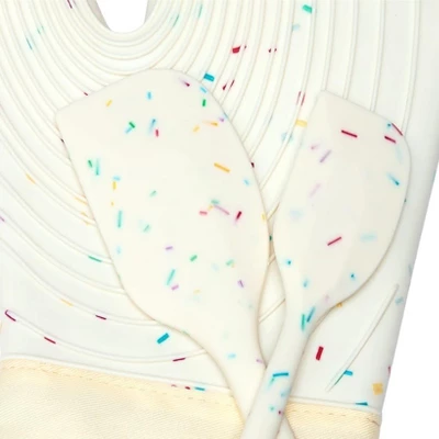 The Lakeside Collection Glove And Spatula Baking Set Silicone Confetti Print 6 The Lakeside Collection Glove And Spatula Baking Set Silicone Confetti Print - Image 4
