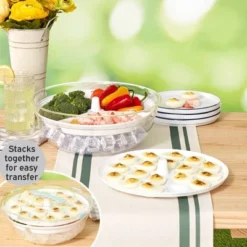 The Lakeside Collection 8-Compartment Veggie Serving Tray