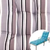 The Lakeside Collection Striped Outdoor Cushion Collection - Gray Stripe Chaise
