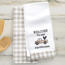 The Lakeside Collection Set Of 2 Farmhouse Plaid Kitchen Towels - Welcome To Our Farm House 11 The Lakeside Collection Set Of 2 Farmhouse Plaid Kitchen Towels - Welcome To Our Farm House -The Collective Goods GUEST cd633df6 9174 40e5 bc63 519a9d0c9221