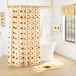 The Lakeside Collection Sunflower Gnomes Bath Collection - Valance -The Collective Goods GUEST cd7c928d 20e3 4de7 999c c081abca463d