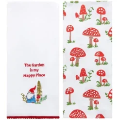 The Lakeside Collection Set Of 2 Spring Mushroom Embroidered Kitchen Towels - Happy Place Garden 10 The Lakeside Collection Set Of 2 Spring Mushroom Embroidered Kitchen Towels - Happy Place Garden -The Collective Goods GUEST ce83a4c2 ba1a 4505 add1 3d4884957fa3