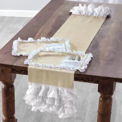 The Lakeside Collection Ruffled Table Runner Or Placemats -The Collective Goods GUEST d4046a7a 1fd8 4c65 a746 2180f14e5b45