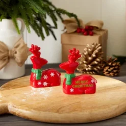 The Lakeside Collection Christmas Deer Housewares Collection - Salt & Pepper Shakers